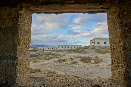 Abandoned Buildings of a Military Base in Tenerife Canary Islands Spain