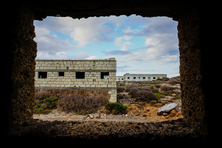 Abandoned Buildings of a Military Base in Tenerife Canary Islands Spainの写真素材