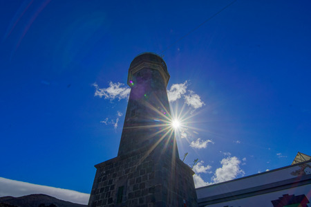 Lighthouse at the Western Place of the Canary Islands Faro de Orchilla point of the prime meridian until 1894の写真素材