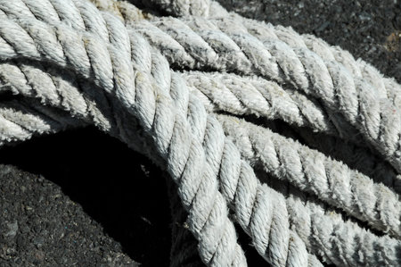 Naval Rope on a Pier, in Canary Islands, Spain