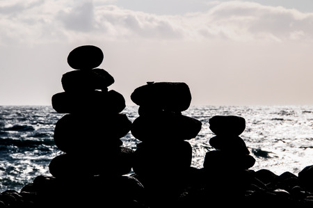 The Buddhist Traditional Stone Pyramids in Tenerife Canary Islands Spainの写真素材