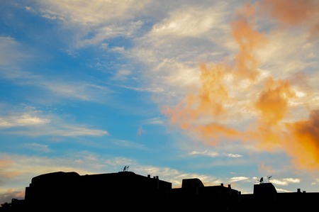 City Sunset Landscape in South of Tenerife Canary Island Spainの写真素材