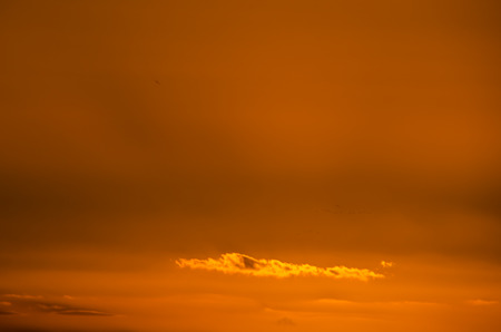 Colored Clouds at Sunset near the Oceanの写真素材