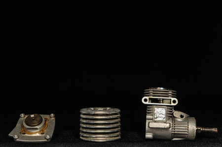 Complex engine of modern car model viewの写真素材