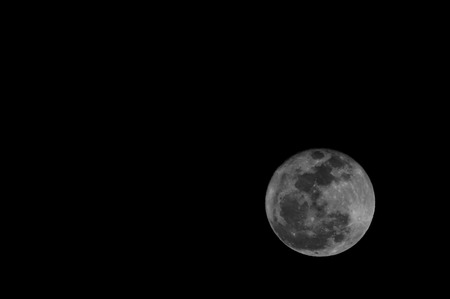Firest Full Mini Moon in January 2014 Tenerife Canary Islands Spainの写真素材