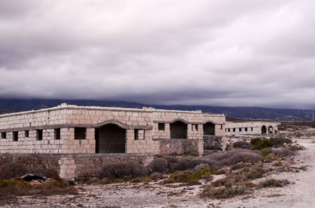 Abandoned Buildings of a Military Base in Tenerife Canary Islands Spainの写真素材