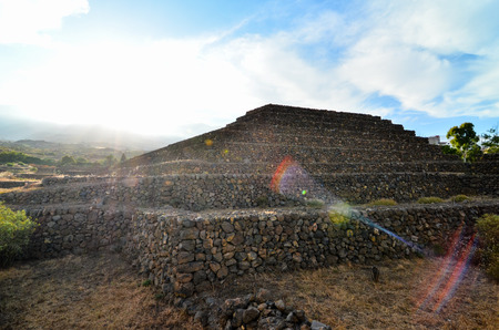 Ancient Guanche Guimar Pyramids in Tenerife Islandの写真素材