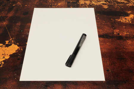 Exam Concept Picture Paper Sheet on a Wooden Table