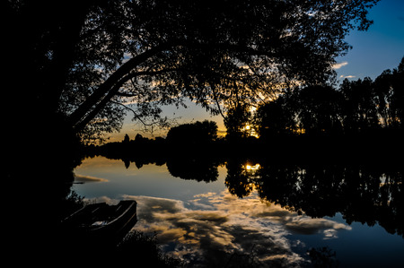 Wild Brenta River in North Italy Summer 2014の写真素材