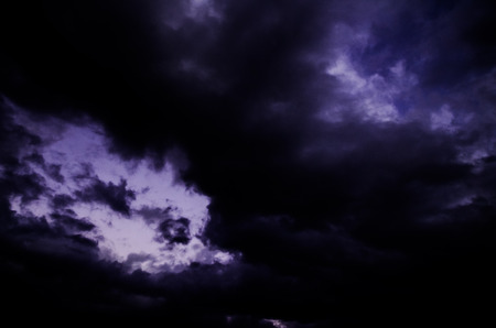 Cloudscape, Colored Clouds at Sunset near the Oceanの写真素材