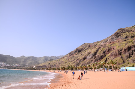 Teresitas Beach in Tenerife, Canary Islands, Spainの写真素材