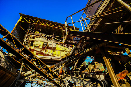 Industrial Gravel Quarry and Sand Stone Refinery