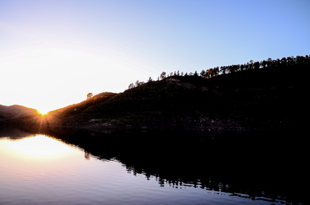Dark Water Lake in Gran Canaria Canary Islands Spainの写真素材