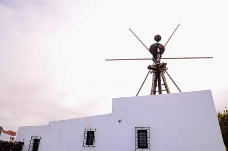 Vintage Wind Mill in Gran Canaria Canary Islands Spain