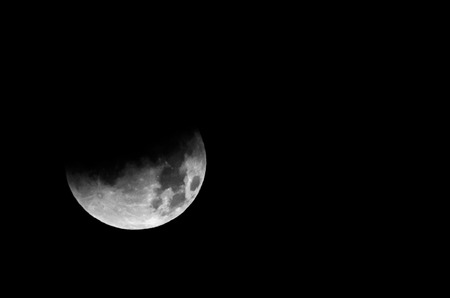 Moon Eclipse Closeup Showing the Details of Lunar Surface.の写真素材