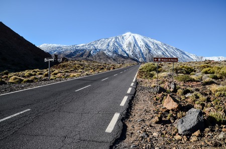 Desert Landscape in Volcan Teide National Park, Tenerife, Canary Island, Spainの写真素材