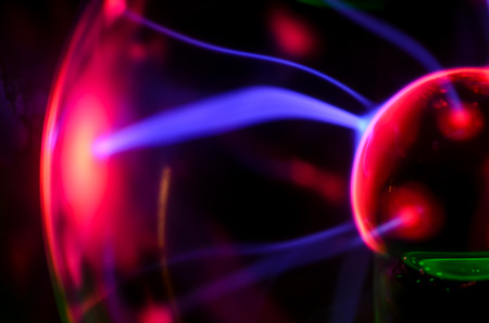 Plasma Static Electricity on a Tesla Sphereの写真素材