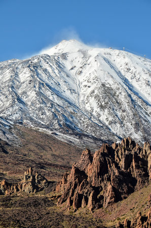 Desert Landscape in Volcan Teide National Park, Tenerife, Canary Island, Spainの写真素材