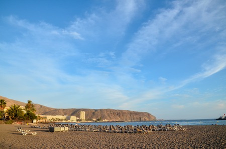 Empty Tropical Beach in the Canary Islandsの写真素材