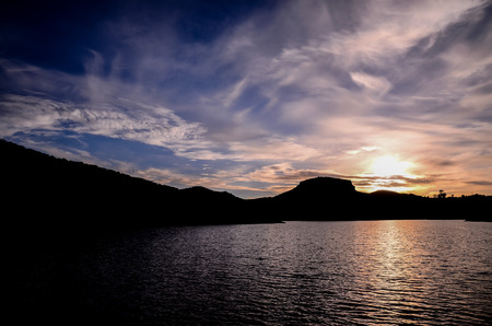 Dark Water Lake in Gran Canaria Canary Islands Spainの写真素材