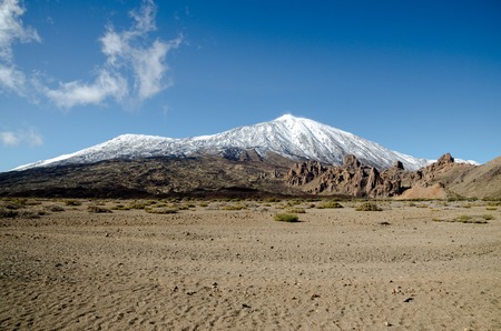 Desert Landscape in Volcan Teide National Park, Tenerife, Canary Island, Spainの写真素材