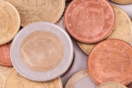 Picture of a Business Money Concept , European Euro Currency Texture