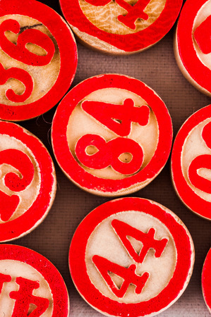 Photo of Wooden Numbers Texture Pattern Backgroundの写真素材