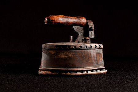 Classic Style Vintage Very Old Rusty Ironの写真素材