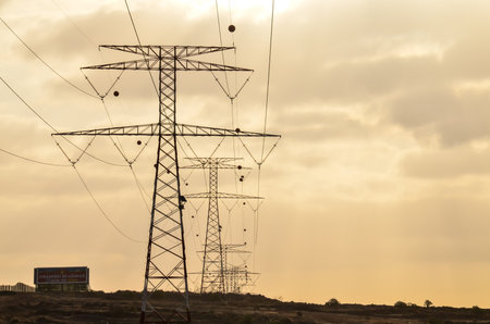 High Voltage Electric Transmission Tower Energy Pylon