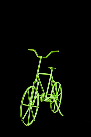 Old Style Vintage Handmade Green Ancient Bicycleの写真素材