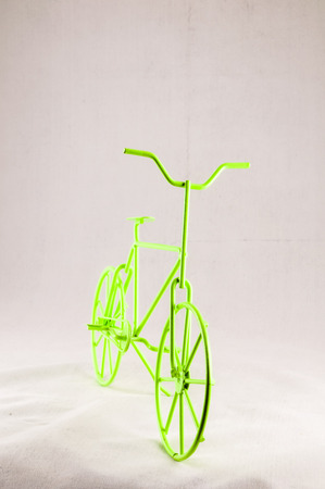 Old Style Vintage Handmade Green Ancient Bicycleの写真素材