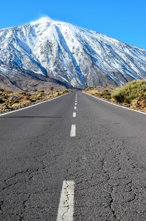 View of an Asphalt Road in the Canary Islandsの写真素材