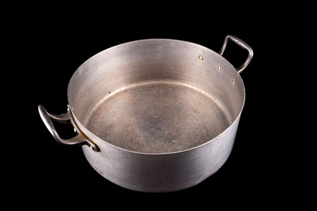 Picture of an Old Vintage Aluminium Potの写真素材