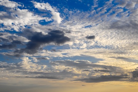 Clouds over the Atlantic Ocean in Tenereife Canary Islands Spainの写真素材