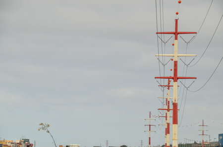 High Voltage Electric Transmission Tower Energy Pylon