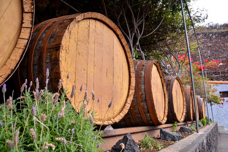 Photo Picture of a Classic Wooden Wine Barrelの写真素材