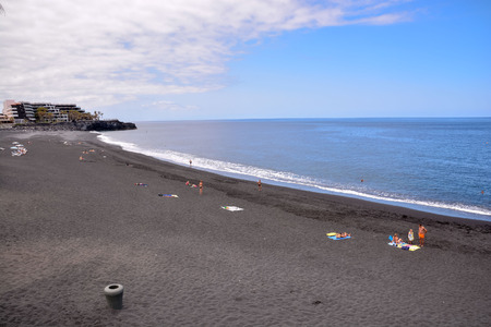 Dry Lava Coast Beach in the Atlantic Oceanの写真素材