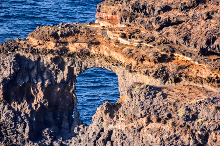 Volcanic Basaltic Rock Formation in the Canary Islandsの写真素材