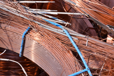 Photo Picture Heap of Scrap Metal Ready for Recyclingの写真素材