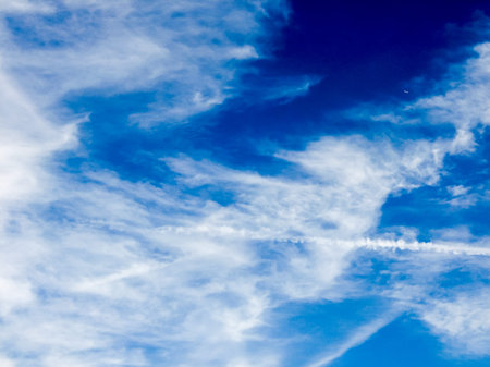 Cloudscape, Colored Clouds at Sunset near the Ocean
