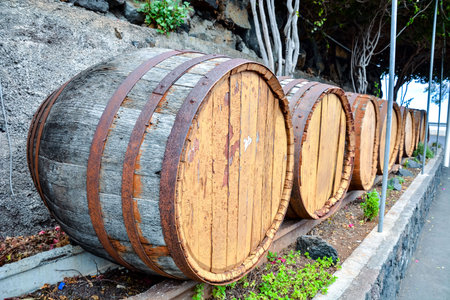 Photo Picture of a Classic Wooden Wine Barrel