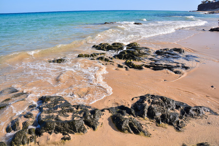 Empty Tropical Beach in the Canary Islandsの写真素材