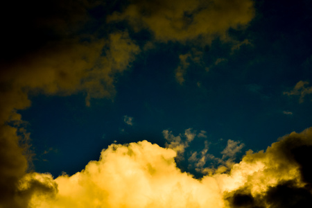 Cloudscape, Colored Clouds at Sunset near the Oceanの写真素材