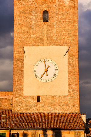 Photo Picture View of Castelfranco Veneto Medieval City in Italy
