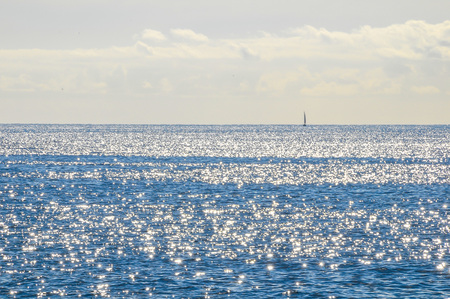 Blue Water Waves Texture on the Atlantic Oceanの写真素材