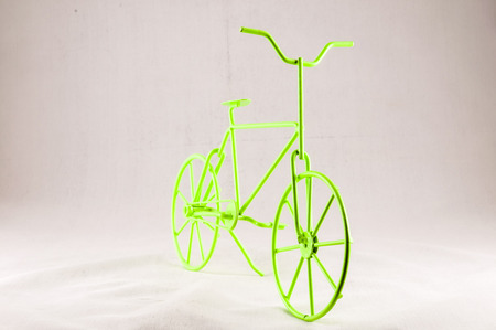 Old Style Vintage Handmade Green Ancient Bicycleの写真素材