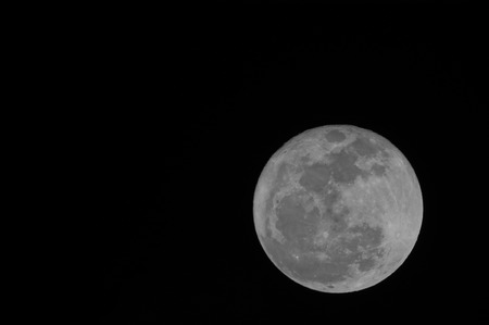 Firest Full Mini Moon in January 2014 Tenerife Canary Islands Spainの写真素材