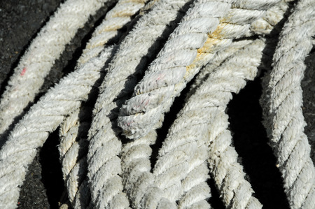 Naval Rope on a Pier, in Canary Islands, Spainの写真素材