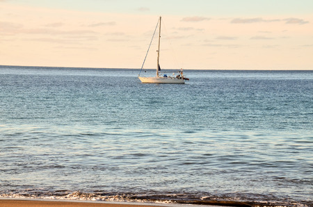 Picture of a Sail Boat in the Oceanの写真素材