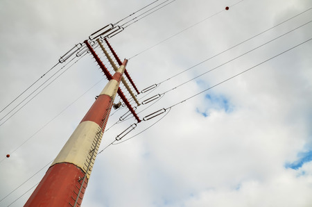 High Voltage Electric Transmission Tower Energy Pylonの写真素材